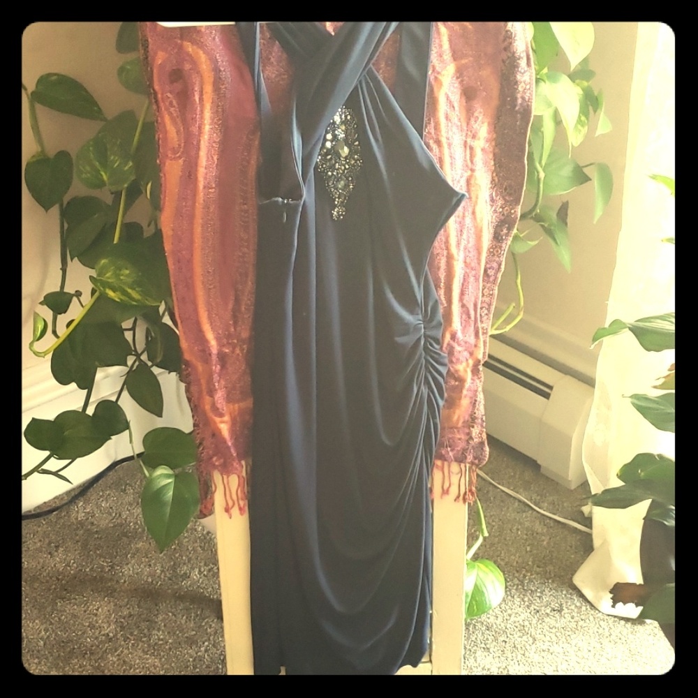 David Meister dark blue dress worn once!
